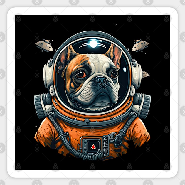 French Bulldog Astronaut Sticker by JayD World